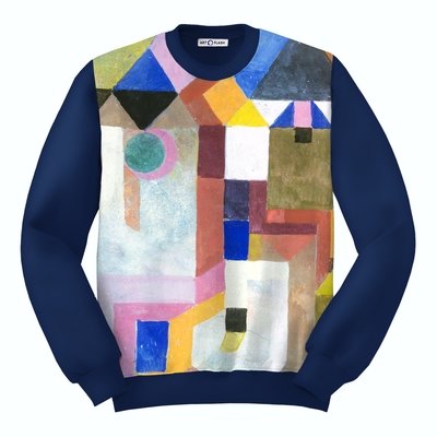 Свитшот с картиной Пауля Клее COLORFUL ARCHITECTURE, Индиго, Жен, XS Свитшот с картиной Пауля Клее COLORFUL ARCHITECTURE, Индиго, Жен, XS
