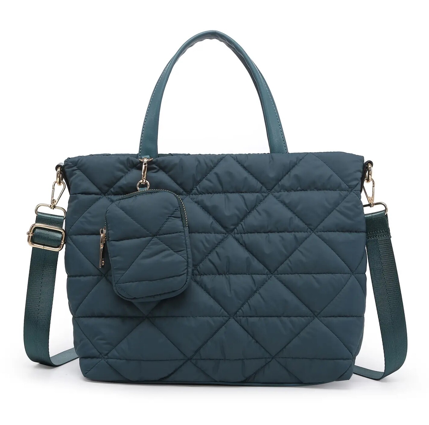 Scout Quilted Nylon Purse- Slate