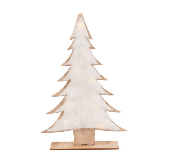 Fur Frosted LED Tree White