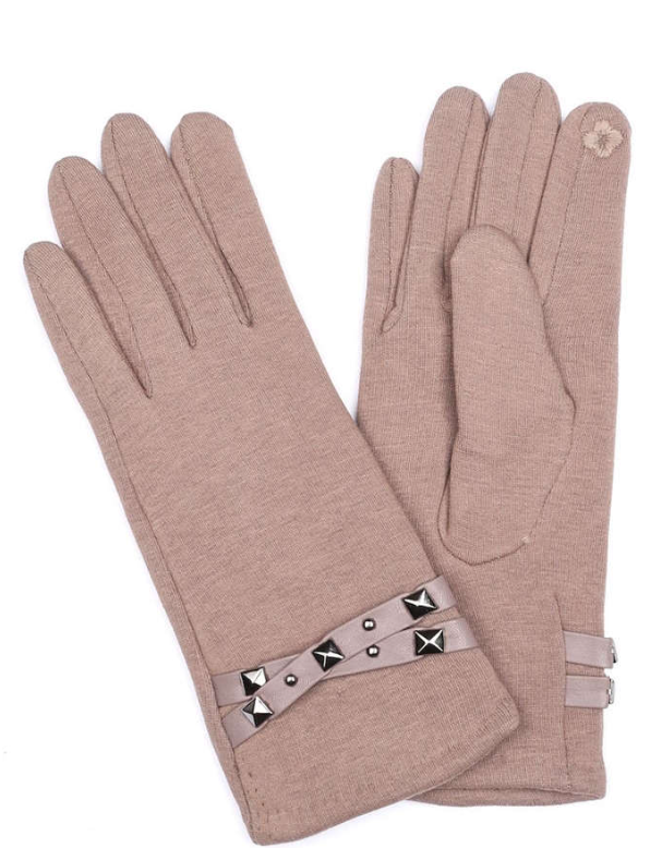 Tan gloves with detail