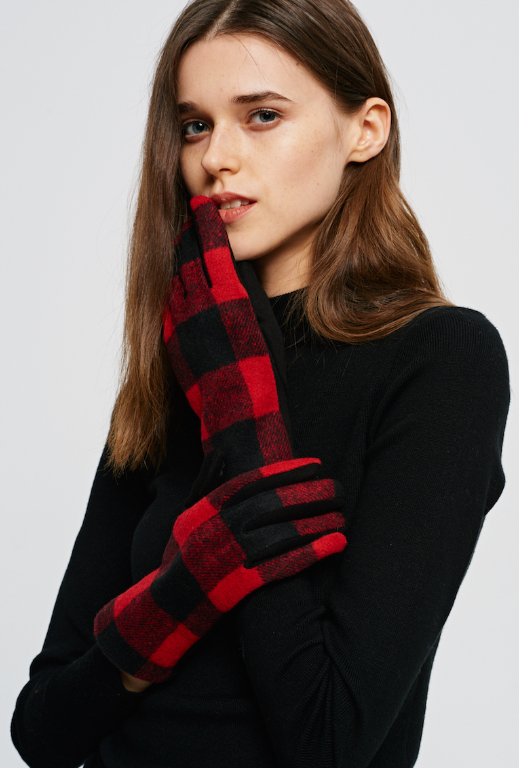 Red Check Gloves