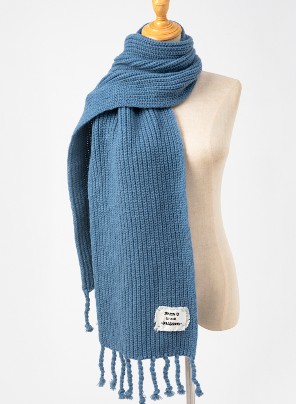 Light Blue Knit Scarf