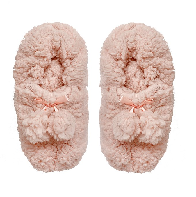 Pink Sherpa Slipppers
