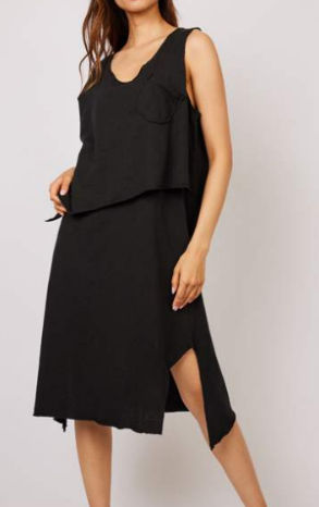 Cotton Long Asymmetrical Dress