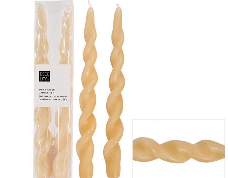 Deco Lite Spiral Tapers- Sand