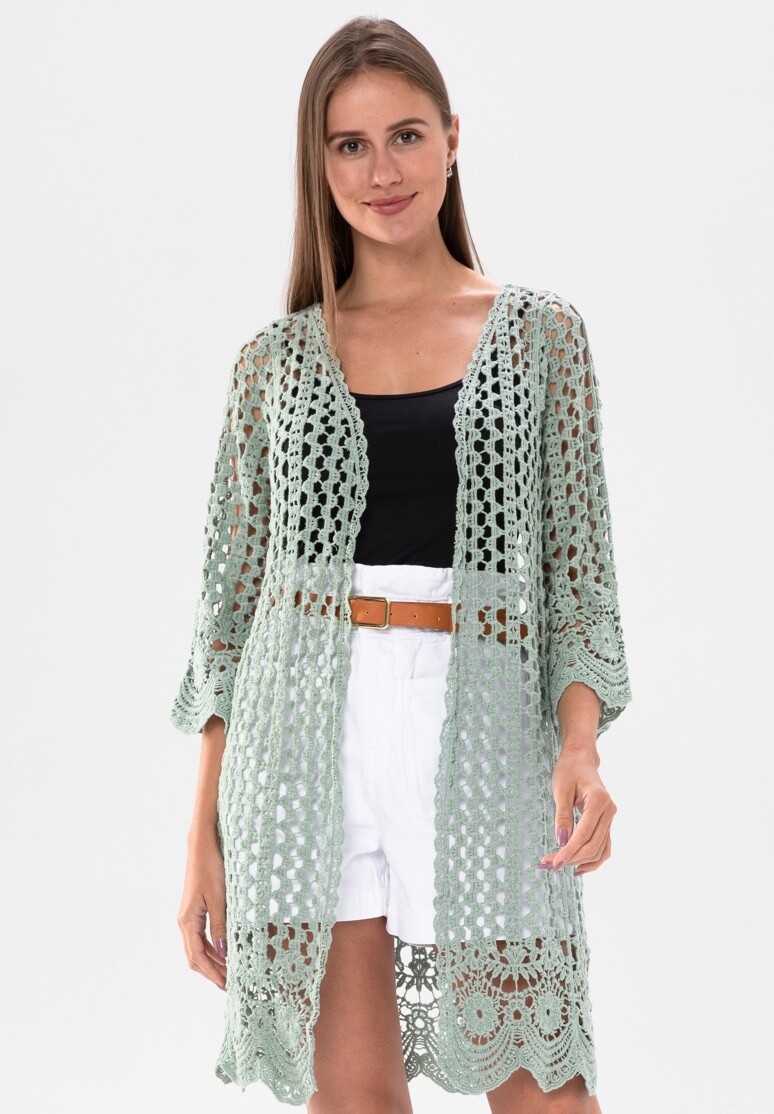 Jade Green Knit Cover up