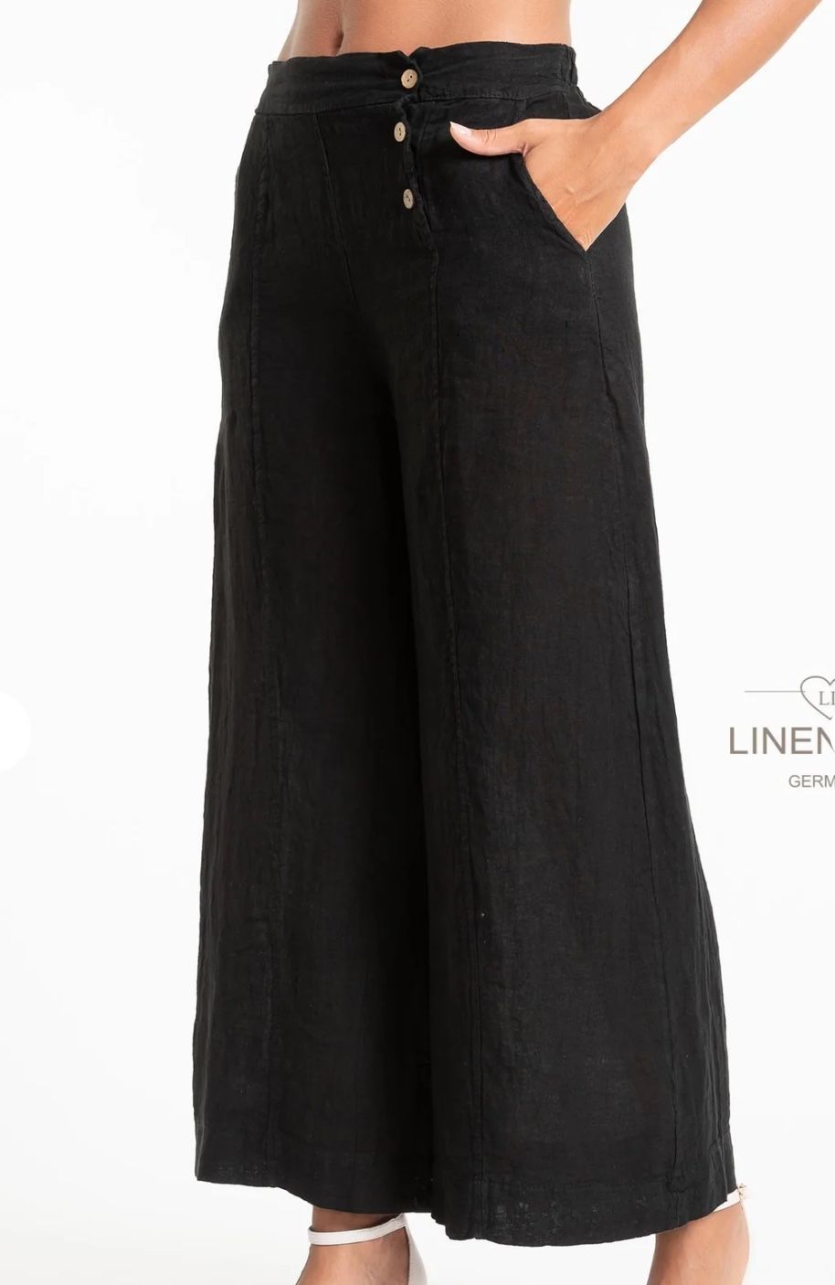 French Linen Pant - Nero