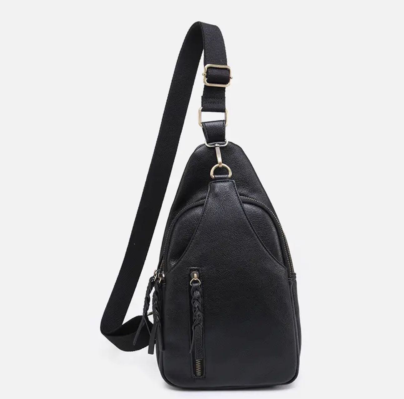 Nikki Dual compatment Sling Bag - Blk