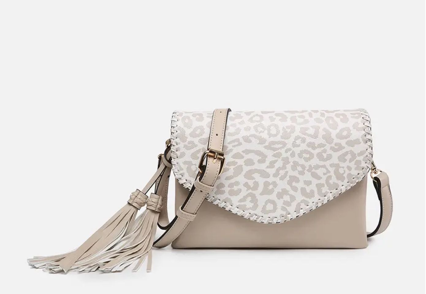 Sloan Flapover Crossbody - Greige