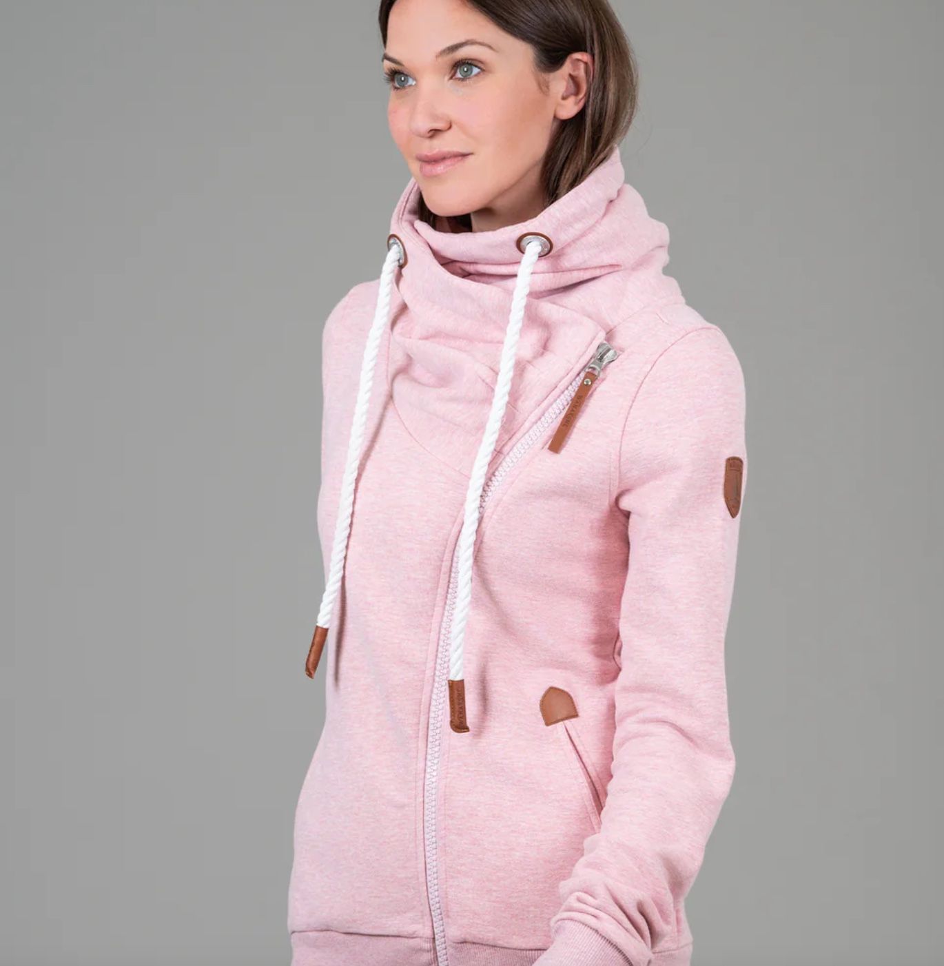 Hestia Heather Pink Full Zip