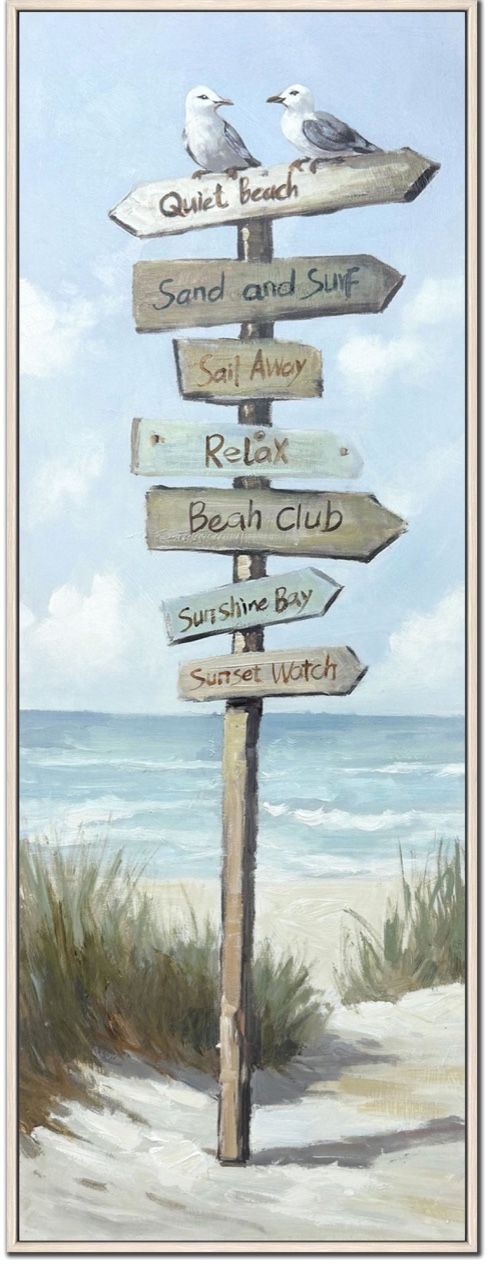Signs of Summer – Coastal Beach Sign Wall Art