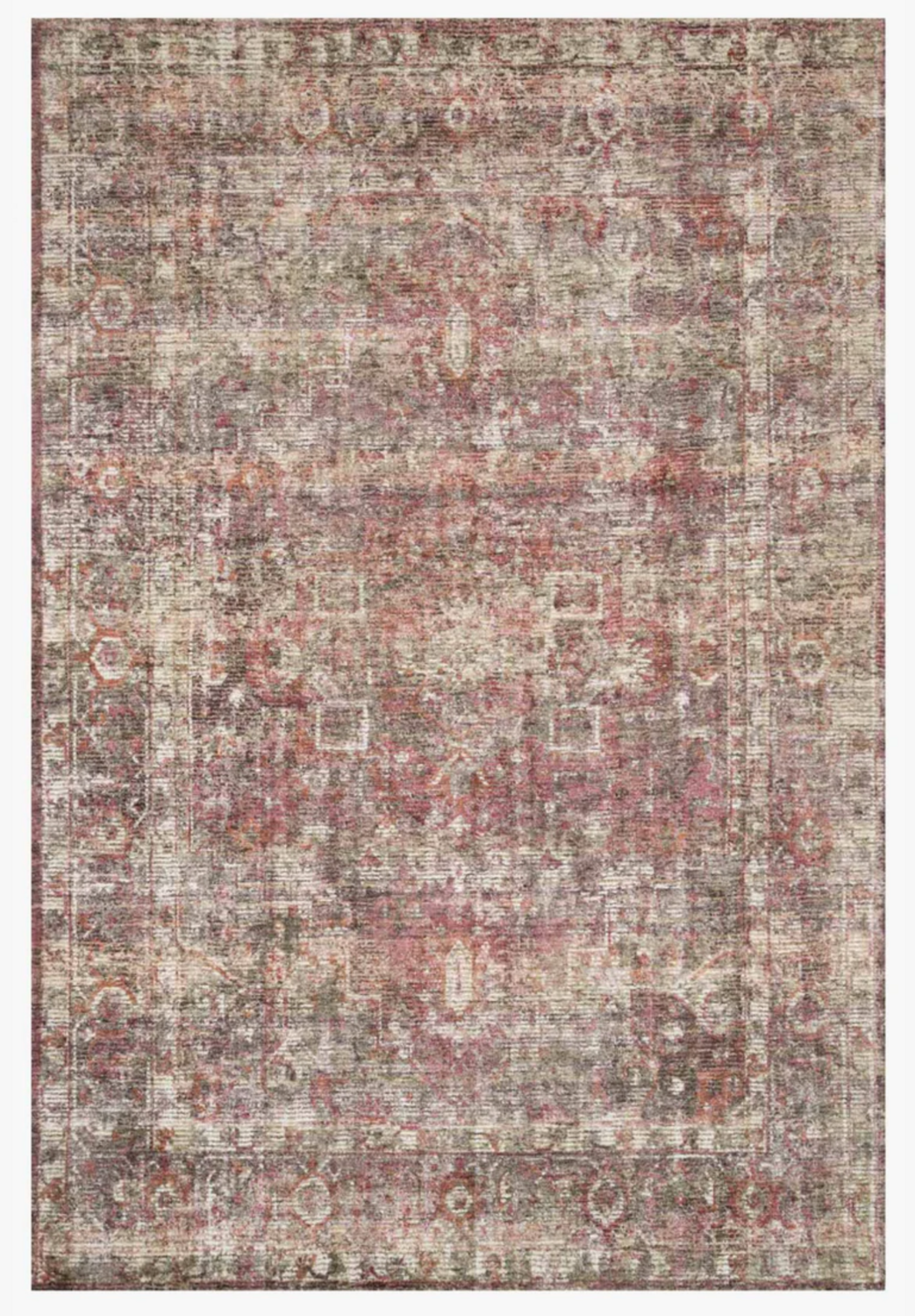 7'9" x 9'9" Rumi Area Rug - Berry