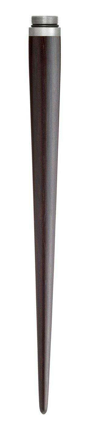 Wooden handle in ebony of Mozambique, single end