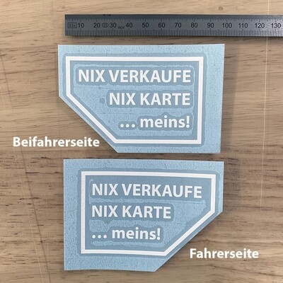 Sticker-Set "Nix Verkaufe Nix Karte …meins!"