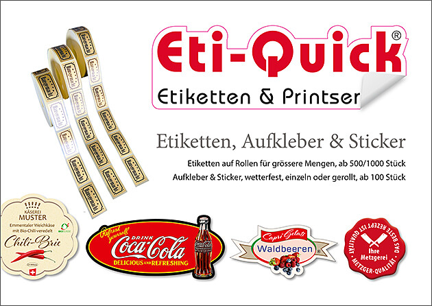GRATIS: Prospekt "Etiketten, Aufkleber, Sticker"