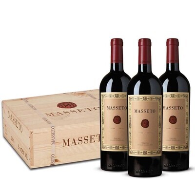 Wooden case of 3 bottles of Masseto 2015 – Ornellaia, Toscana IGT