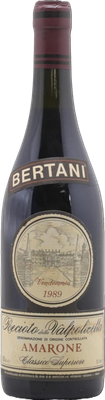 Bottle of Recioto della Valpolicella Amarone Classico Superiore 1989 – Bertani, Recioto della Valpo…