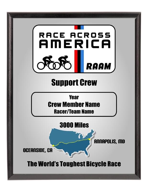 RAAM Crew Plaque - Past Years