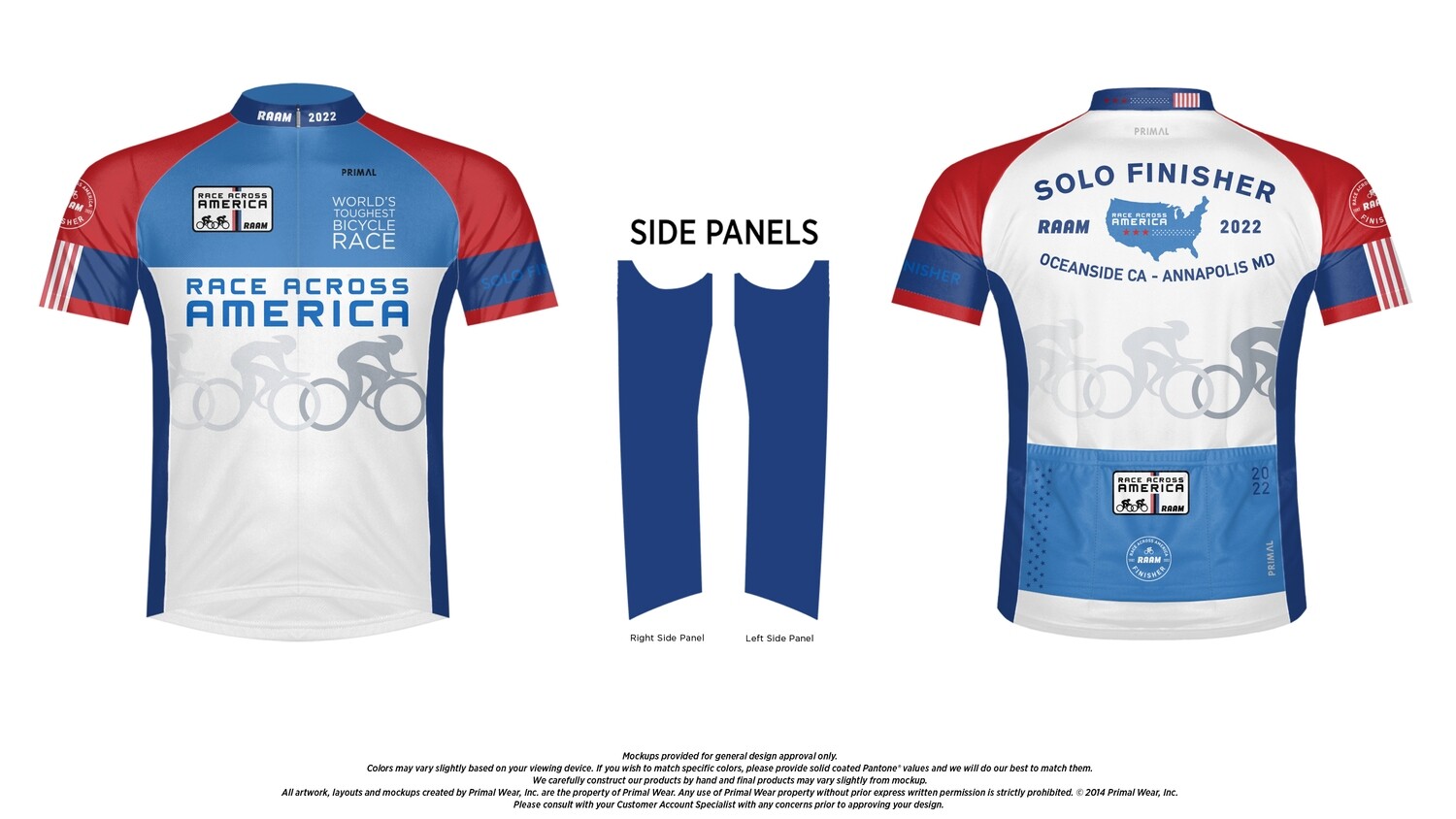 2022 RAAM Official Finisher Jersey - Solo & Team