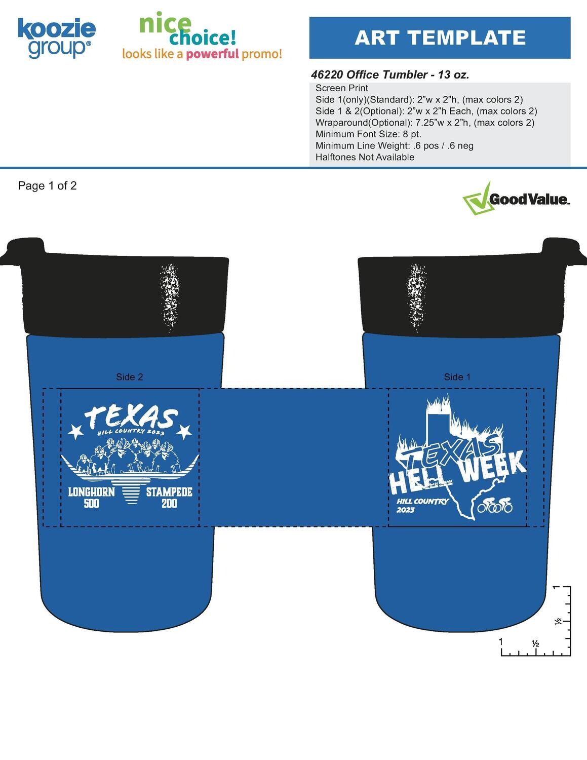 Texas Hell Week/Longhorn 500/Stampede 200 Coffee Tumbler - 13oz