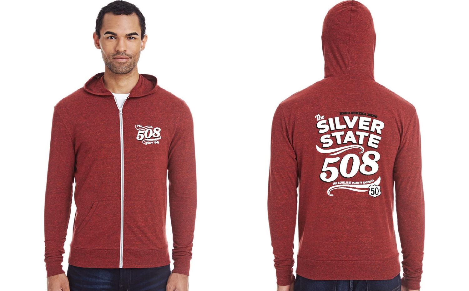 508 Lightweight Zip Hoodie Logo