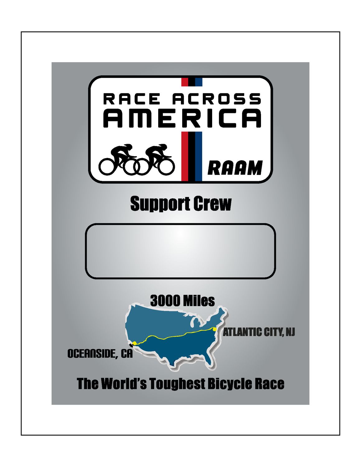 RAAM Crew Plaque - Current Year (2026)