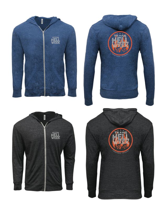 Texas Hell Week Light Weight Zip Hoodie - Circle Logo