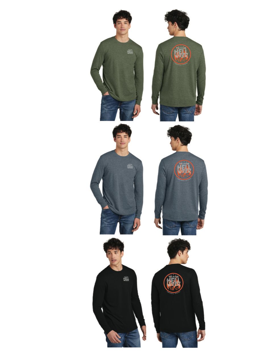 Texas Hell Week Long Sleeve T with Circle Logo