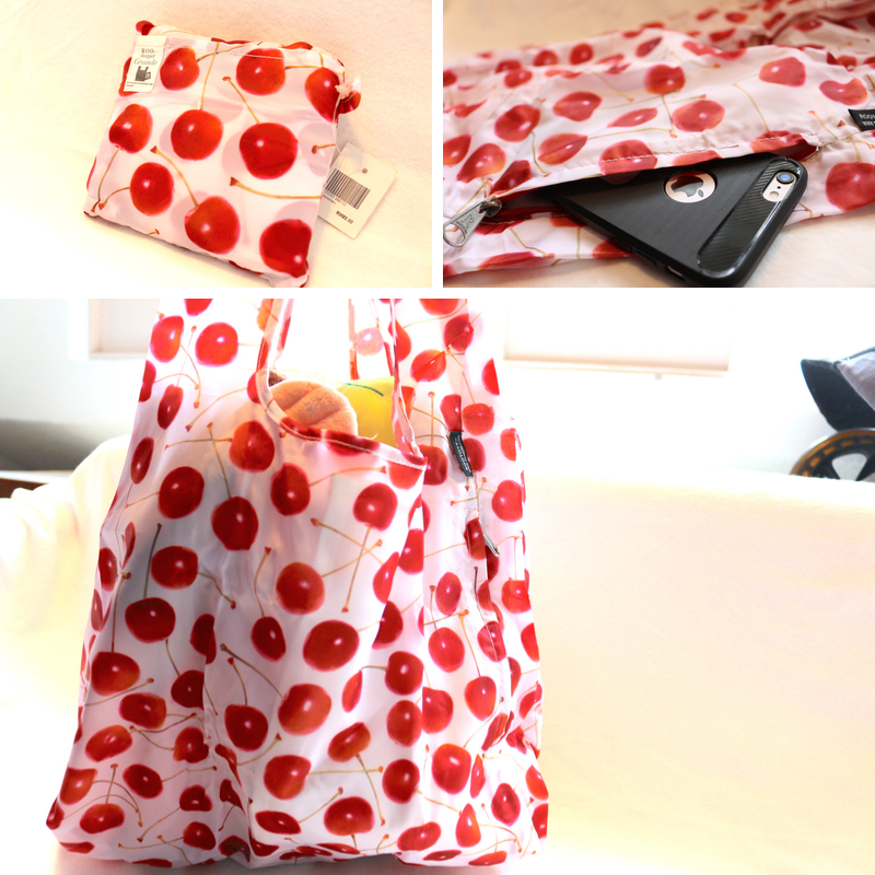 EVERYDAY SALE. Roo Shopper Reusable Bag (Cherries) Grande/Large L 27&quot; x W 15&quot;