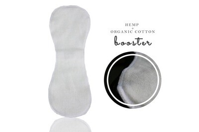 2 types of Evolution Bamboo Boosters available. a) Rayon Organic Cotton & b) Hemp Booster. Fit Grovia & all other diaper brands perfectly well. 1pc. Size: L 12" x 5" W. 2 types of Evolution Bamboo Boosters available. a) Rayon Organic Cotton & b) Hemp Booster. Fit Grovia & all other diaper brands perfectly well. 1pc. Size: L 12" x 5" W.