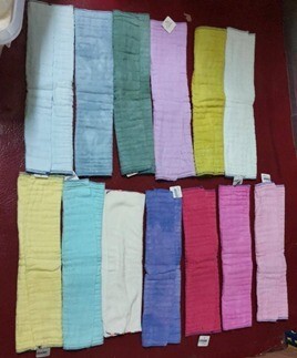 Prefolds Cotton - Colored. Lot of 6x pcs. While Stock Last! BUY IY NOW.