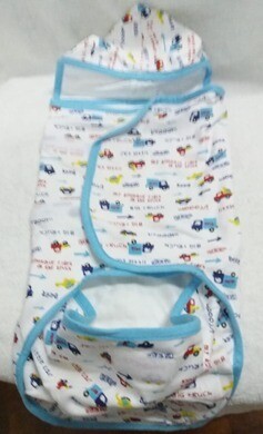 TinyTapir Swaddles Wrap with Hoody for Baby Boys (Blue).
