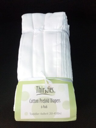 EVERYDAY SALE. Pack of 6x pcs. Thirsties Prefolds - White -  Available Now While Stock Last. FREE 2x Teething bling.