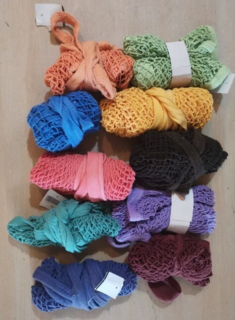 EVERYDAY SALE. ​String Net Shopping or Grocery bag. Colorful Bundle of 6x pcs. Long/Short handle.