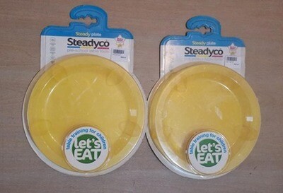 SteadyCo. Steady 1x Yellow Plate ONLY. Table Training for Children. 12+ mths. Let's EAT.