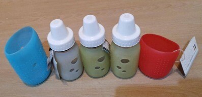 Silikids Silicone Bottle Grip. Offer Pack 1x Large &amp; 1x Small. RM5.00 each. Colors: Red, Blue, Green, Yellow, Purple.