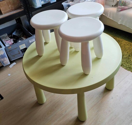 Kids Table & Stool. Ideal for Indoors & Outdoors.