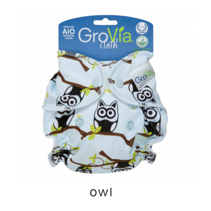 YEAR-END SALES. GroVia All-in-One (AIO) newborn - Owl.