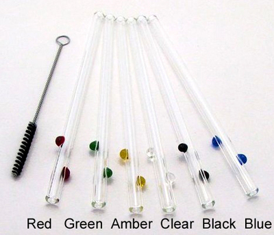 Glass Dharma - BLACK Glass Straws Glass Dharma - BLACK Glass Straws
