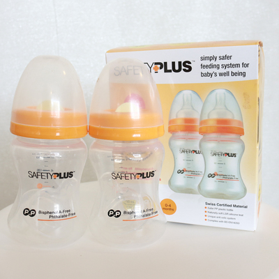 Safety Plus 150ml / 5oz PP Bottle Twin Pack Safety Plus 150ml / 5oz PP Bottle Twin Pack