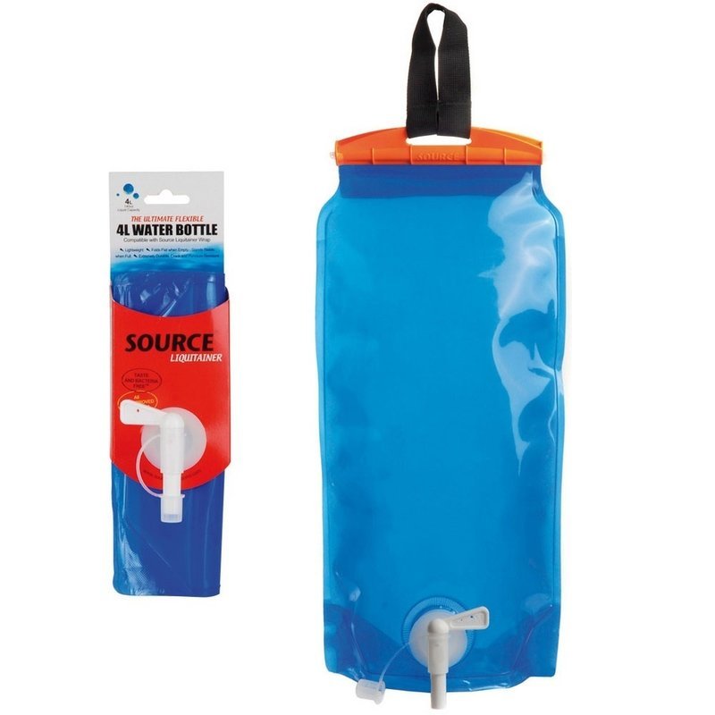 EVERYDAY SALE. Source Liquitainer 4L. 140 oz. Foldable Soft Flask Sport Water Bag for Hiking. BEST BUY.