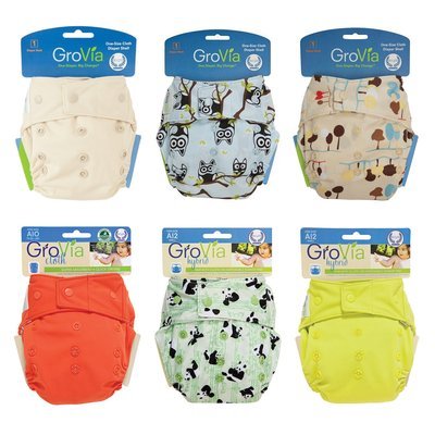 Grovia SNAP Shell AI2 OFFER Pack. Lot of 6pcs Cloth Diapers. Grovia SNAP Shell AI2 OFFER Pack. Lot of 6pcs Cloth Diapers.