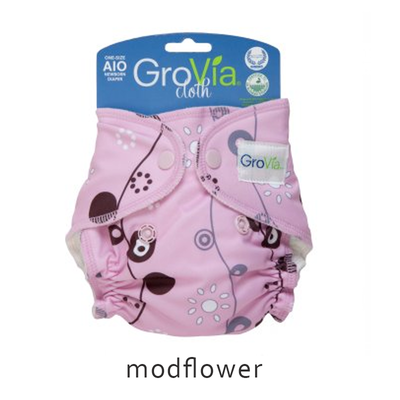 GroVia All-in-One (AIO) newborn - Modflower. GroVia All-in-One (AIO) newborn - Modflower.