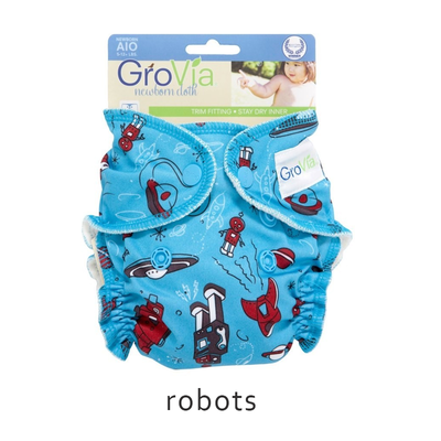 GroVia All-in-One (AIO) newborn - Robots GroVia All-in-One (AIO) newborn - Robots