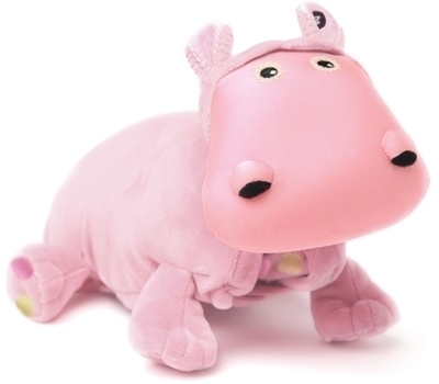 Zoobies Baby Hada The Hippo 3 in one Soft Toy, blanket and pillow, Baby Version