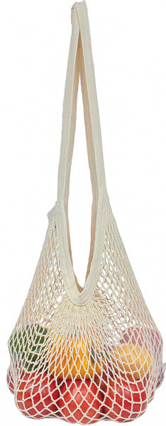 Cotton Net Shopping String Bag with Long & Short Handle. 1x pc.