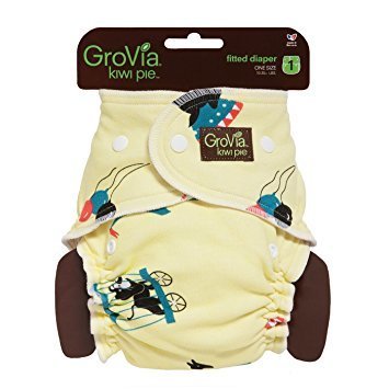 GroVia AIO Newborn Kiwi Pie Fitted Diaper - Circus GroVia AIO Newborn Kiwi Pie Fitted Diaper - Circus
