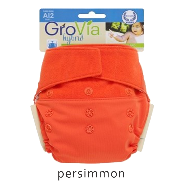 EVERYDAY SALE is here. Grovia Aplix AI2 Diaper Single Shell - Persimmon. BUY 1x FREE 1x FREE 2x inserts.