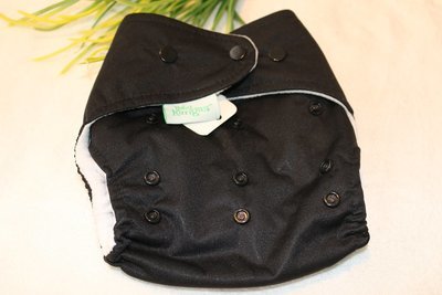 Baby Kangas One-Size Pouch Diaper- Black (Cover only) Baby Kangas One-Size Pouch Diaper- Black (Cover only)