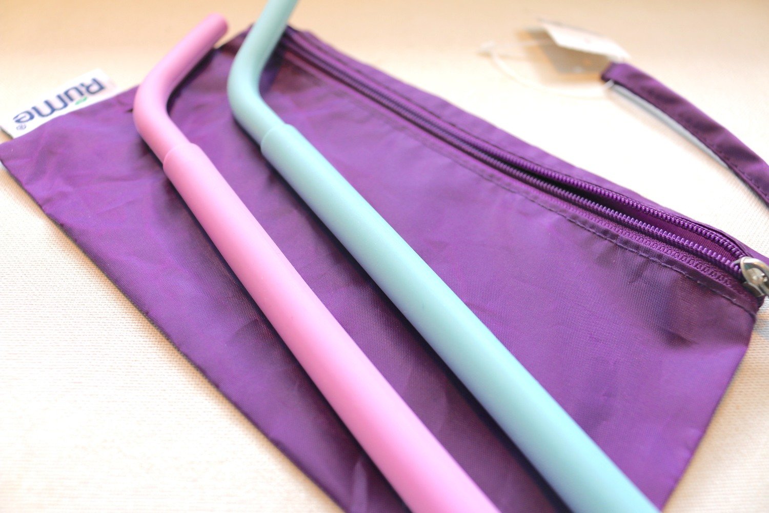 EVERYDAY SALE. Set of 1x Small Rume Pocket &amp; a set of 2x pcs only Silicone Straws Soft Straight Straws/Silicone Rubber Straw/Silicone Drinking Straws. Washable &amp; Reusable. FREE 1x Medium Rume Pocket
